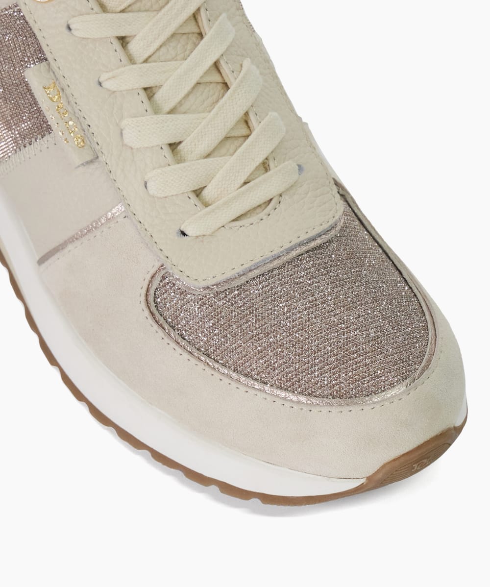 Rose gold glitter trainers hot sale