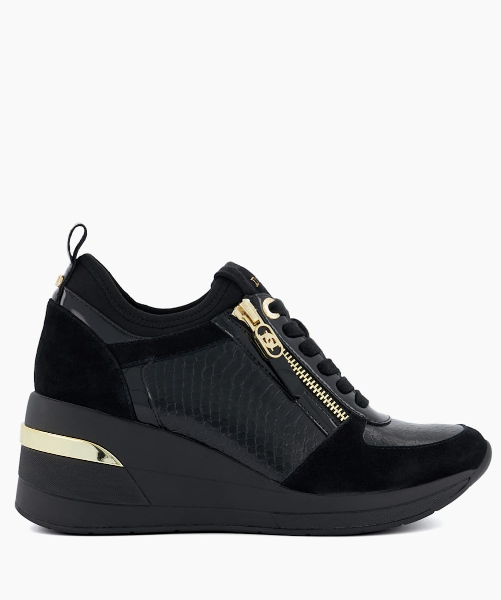 Leather wedge trainers 2025