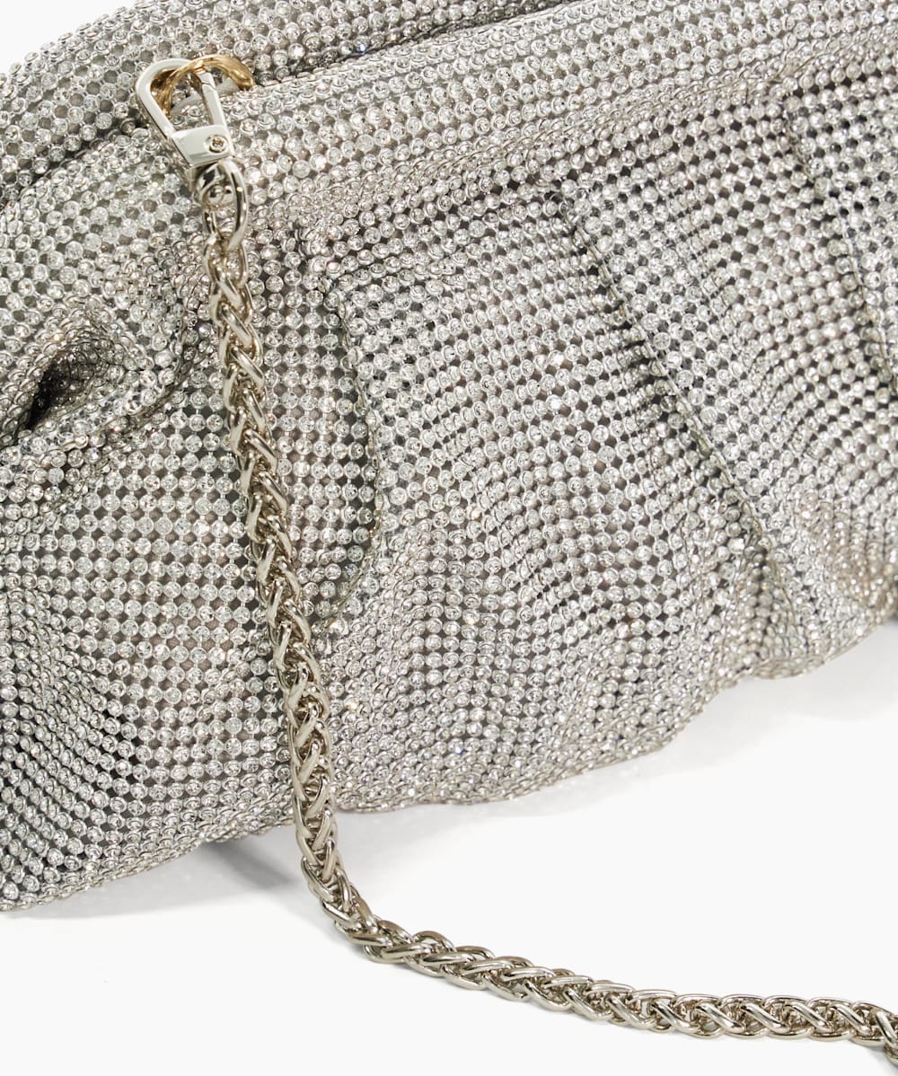 Silver mesh clutch hotsell