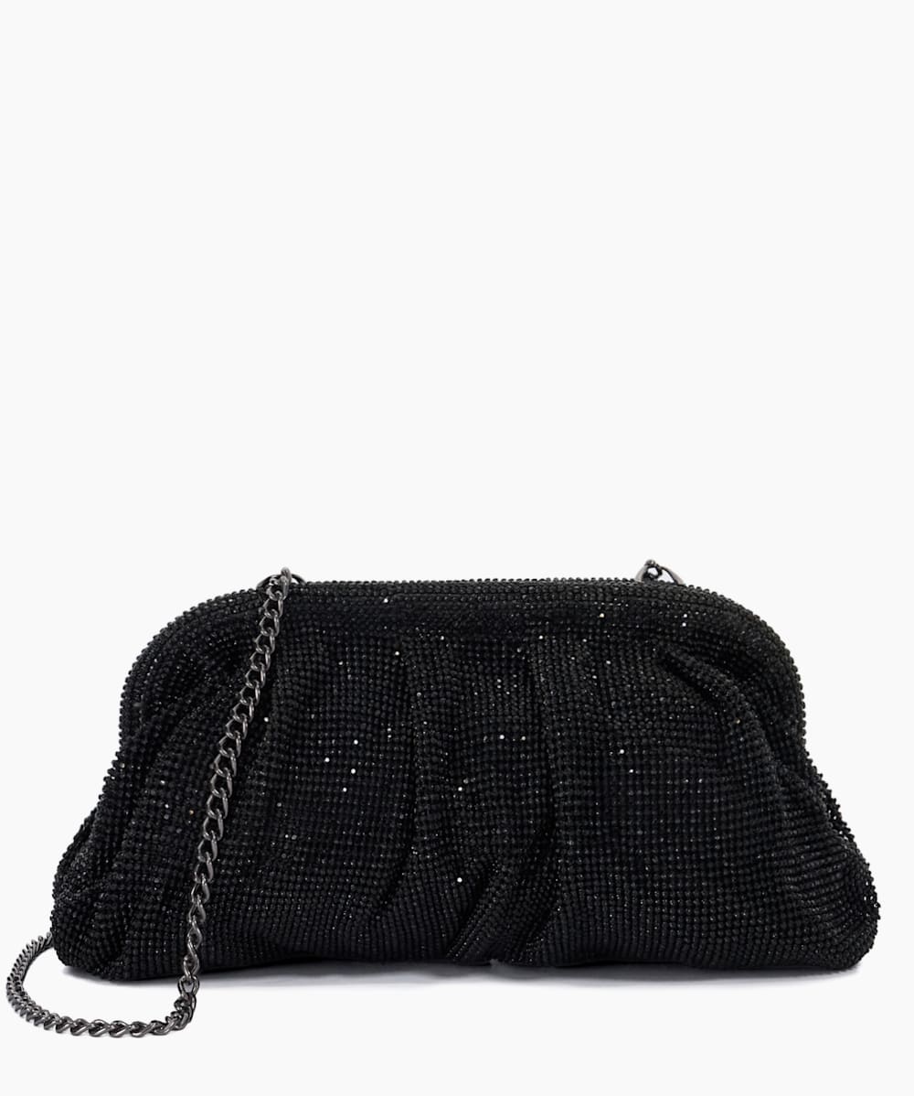Black evening bags with rhinestones clearance