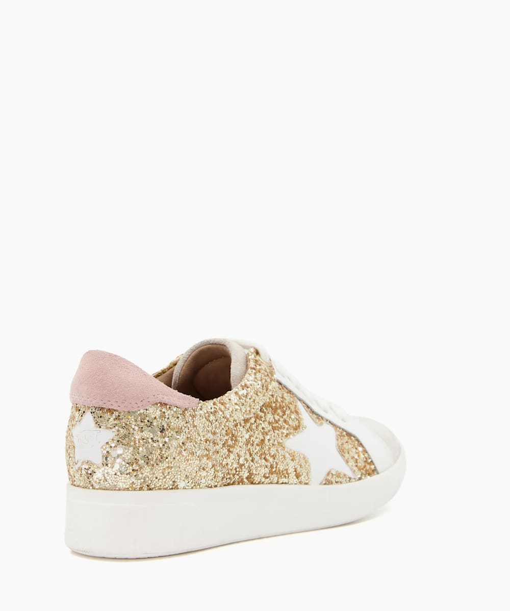Gold glitter sneakers best sale
