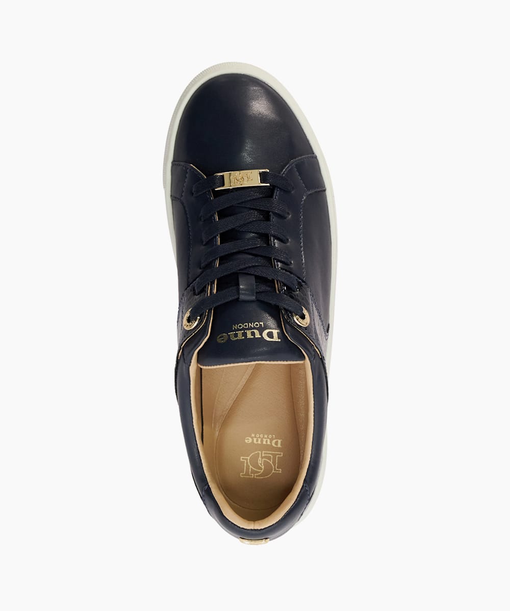 Dune navy trainers online
