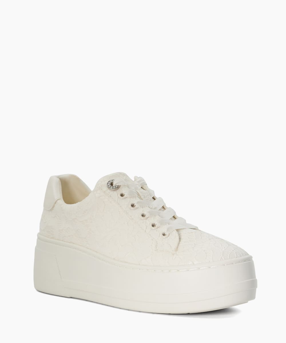 Platform wedding trainers on sale