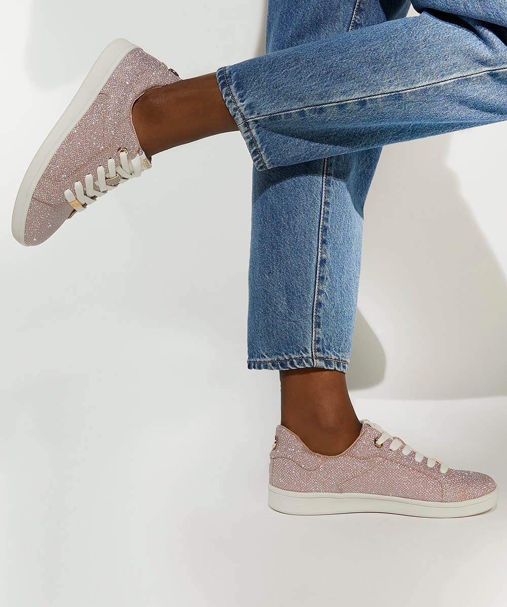 Dune rose gold trainers clearance