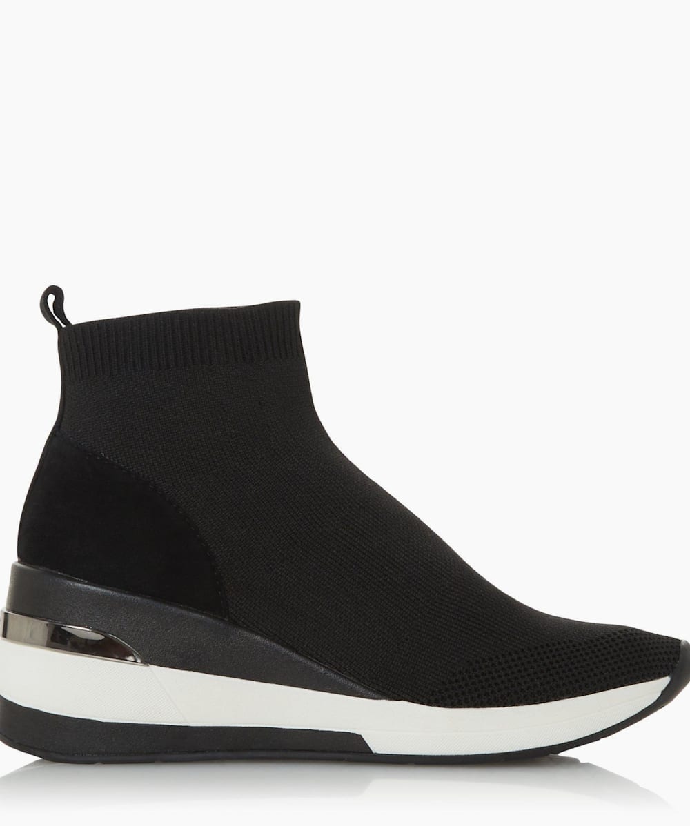 Ladies black sock trainers new arrivals