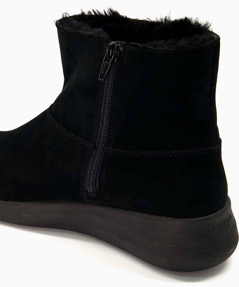 E Pace Black Comfort Faux Fur Lined Ankle Boots Dune London