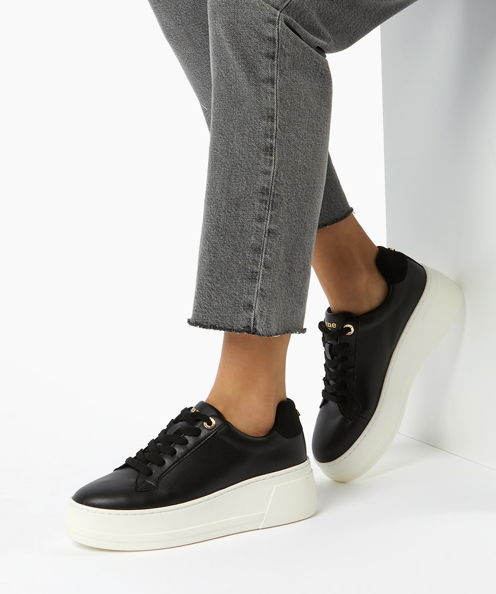 Black cheap flatform sneakers