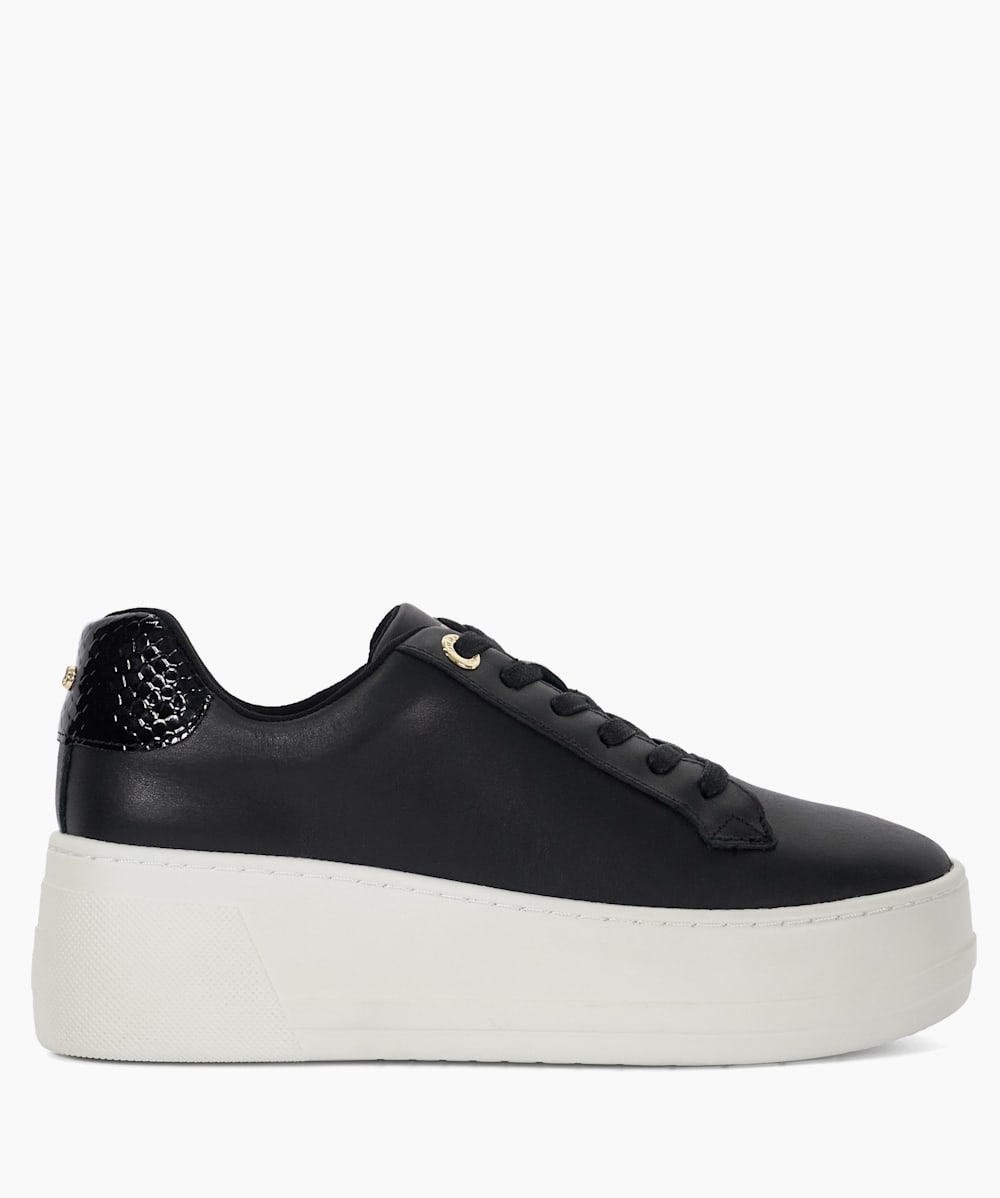 Leather flatform trainers hot sale