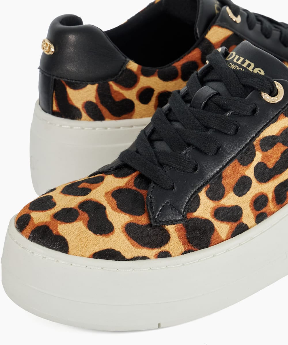 Leopard print flatform trainers on sale