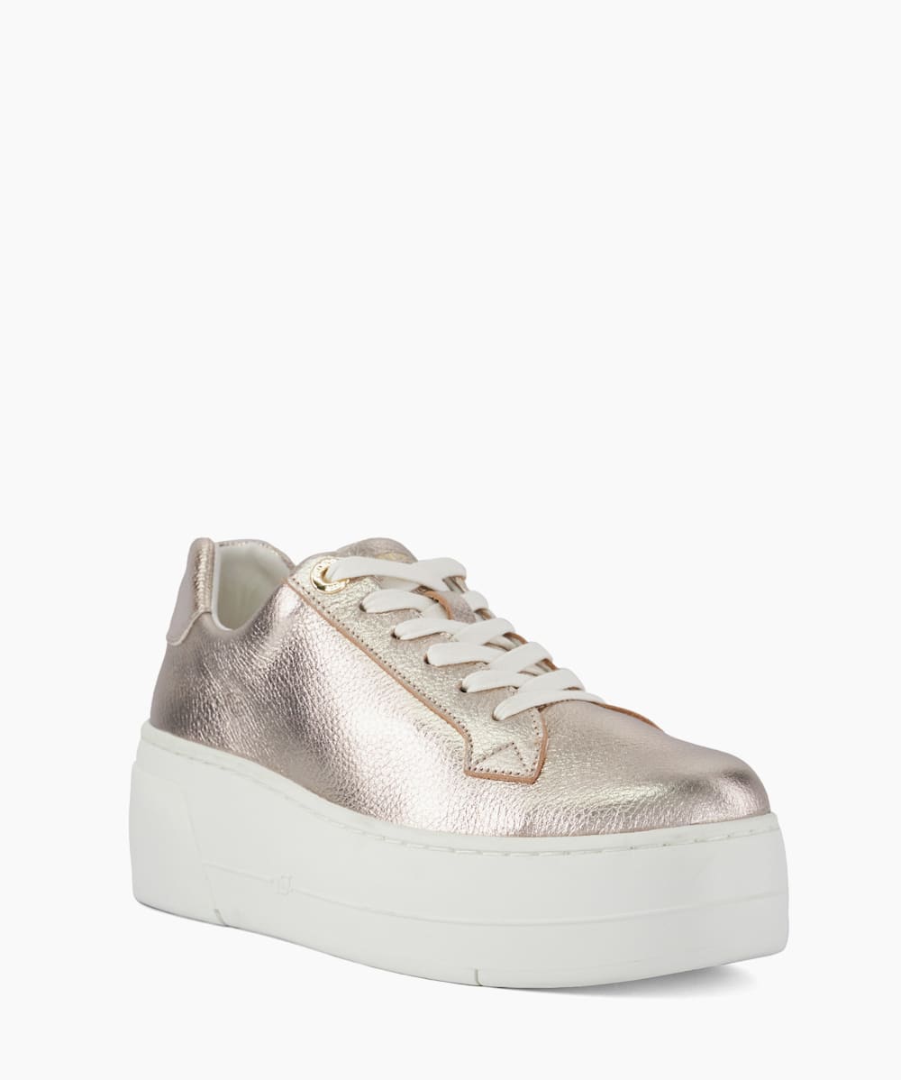 Gold platform trainers uk hot sale