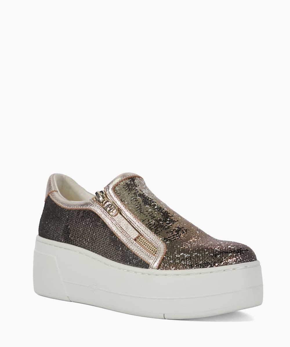 Trainers with gold zips sale