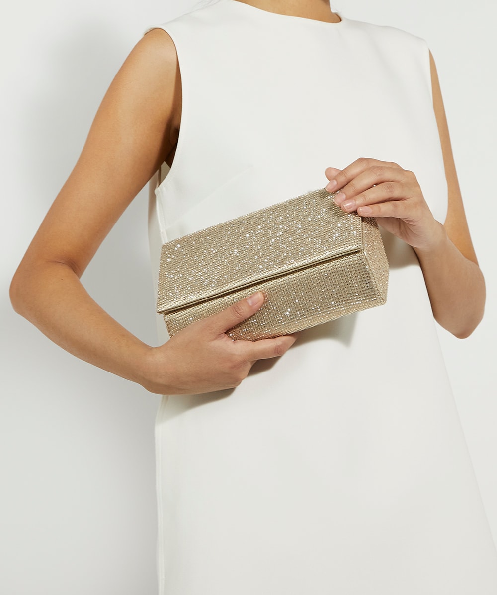 Sparkly gold clutch shop