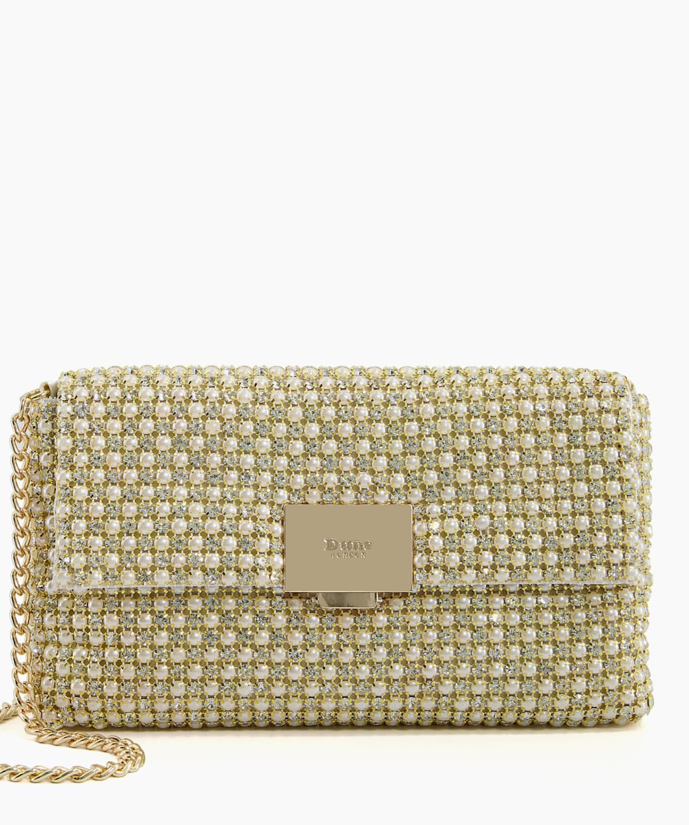 Dune diamante clutch bag shop