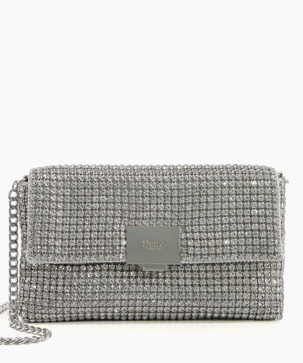 Silver embellished bag discount