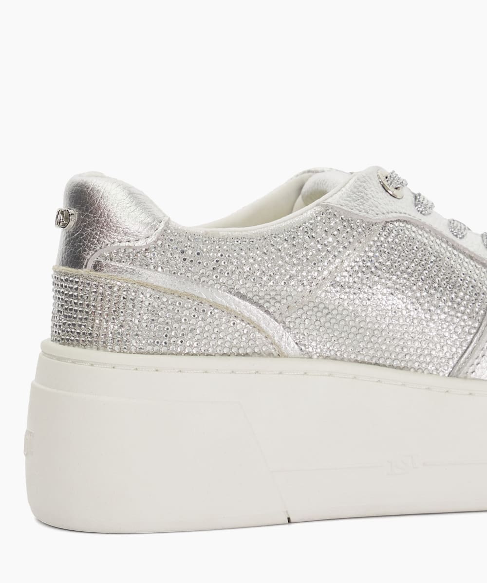Dune silver trainers deals