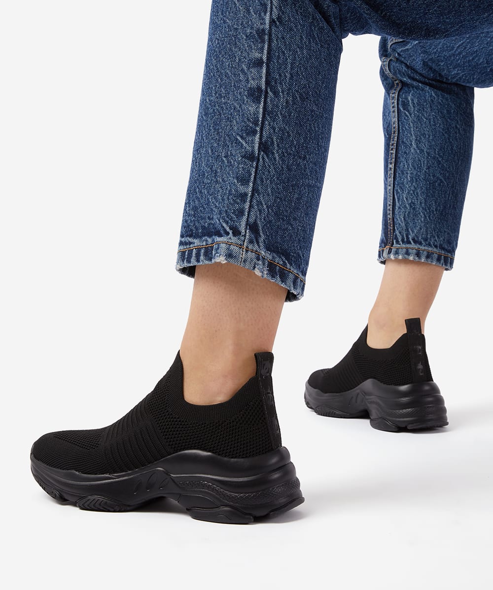 Dune sock trainers black new arrivals