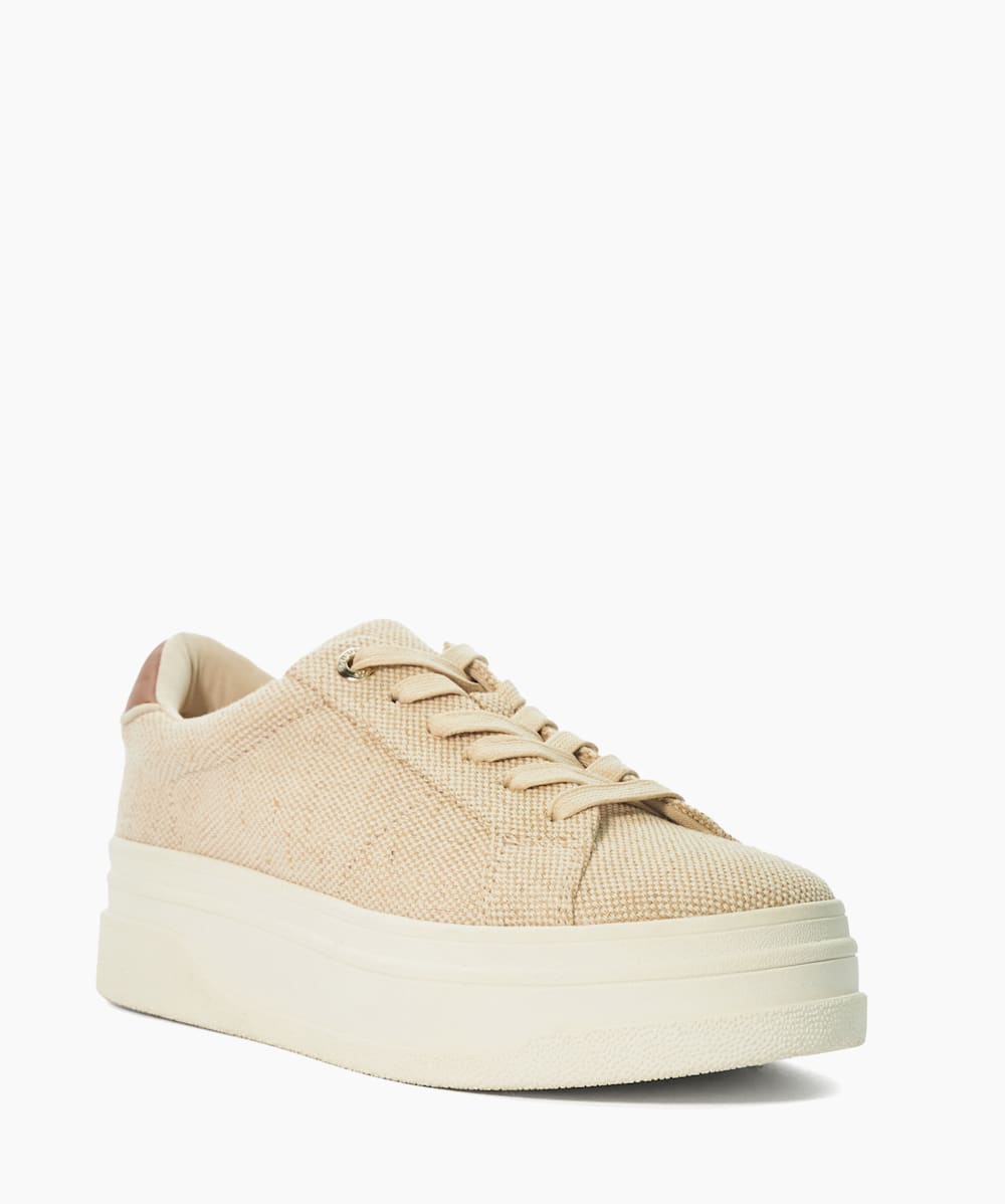 Beige platform sneakers clearance