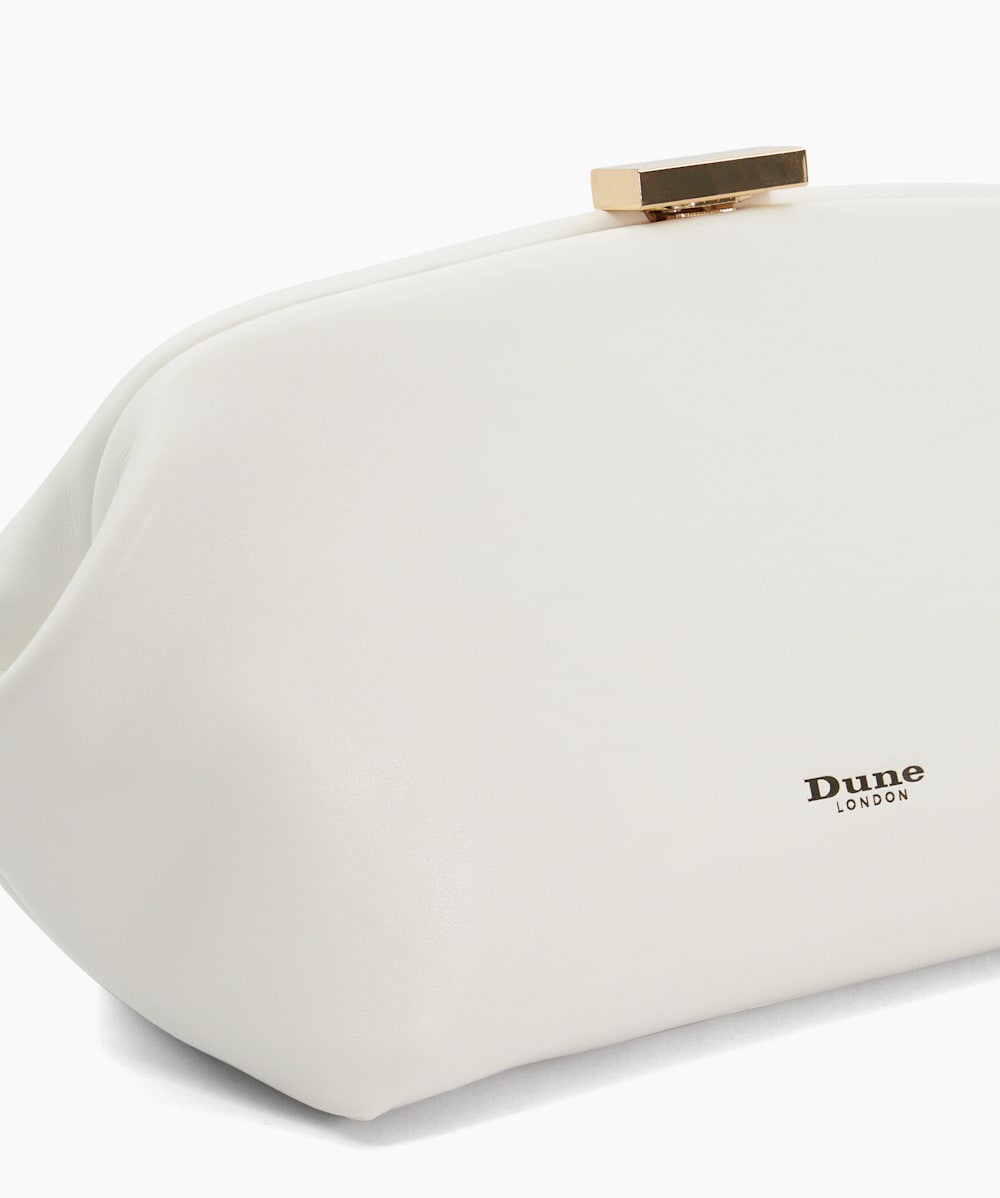 Dune white clutch bag 2025