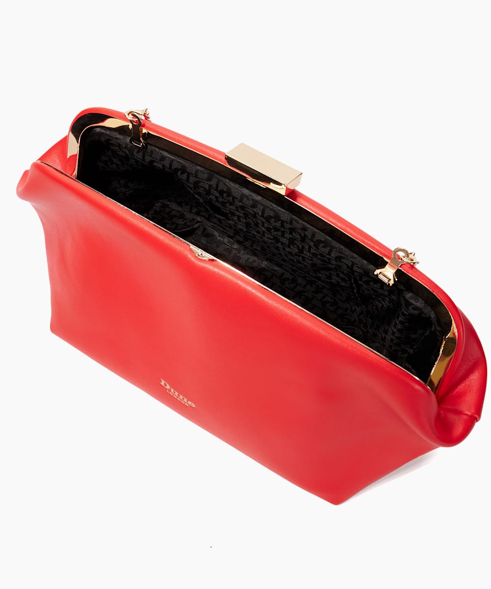 Dune red hot sale clutch bag