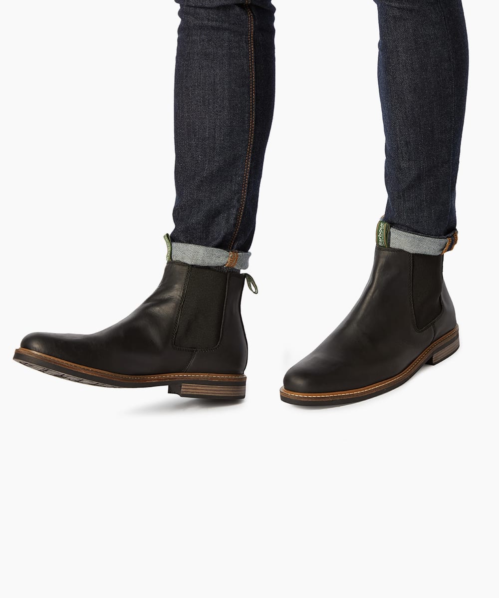Barbour farsley leather chelsea boots in black store