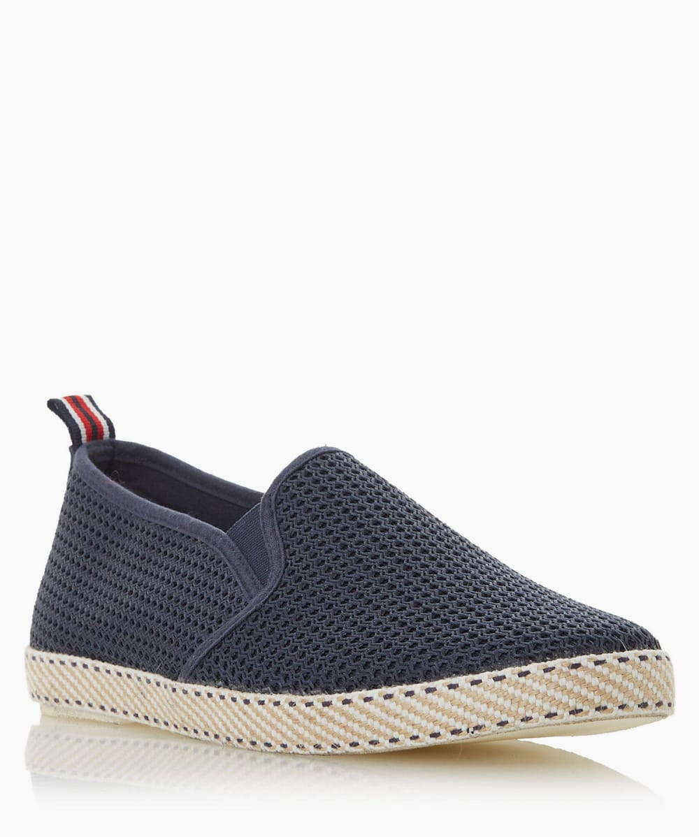 Fin Navy Mesh Espadrille Shoes Dune London
