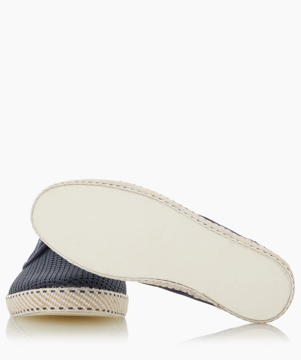 Flash Navy Mesh Lace Up Espadrilles Dune London