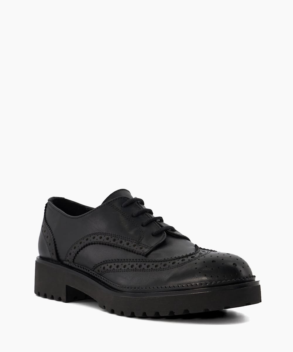 Ladies black hotsell brogue shoes