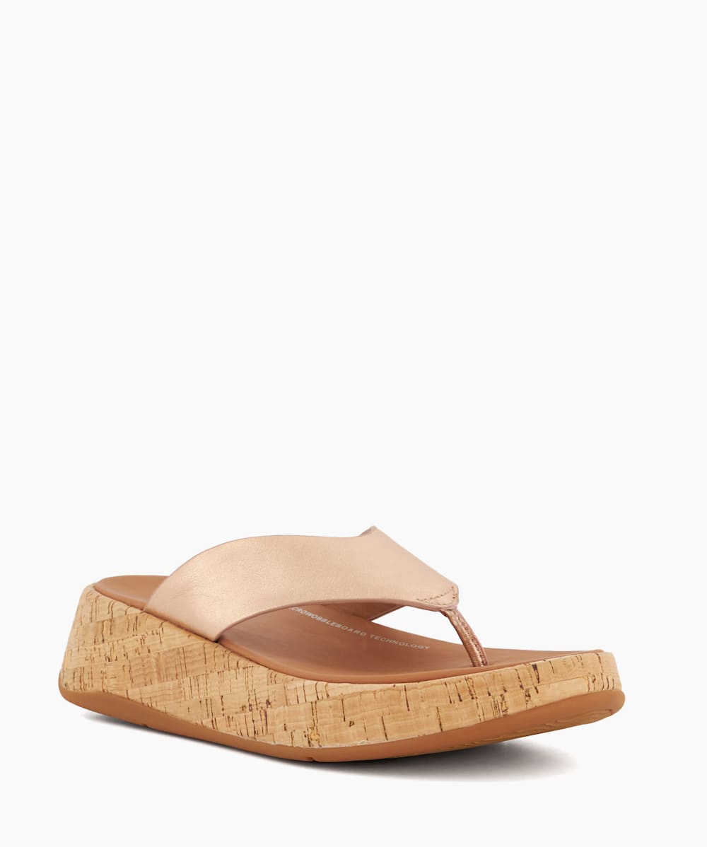 Rose gold flatform sandals sale
