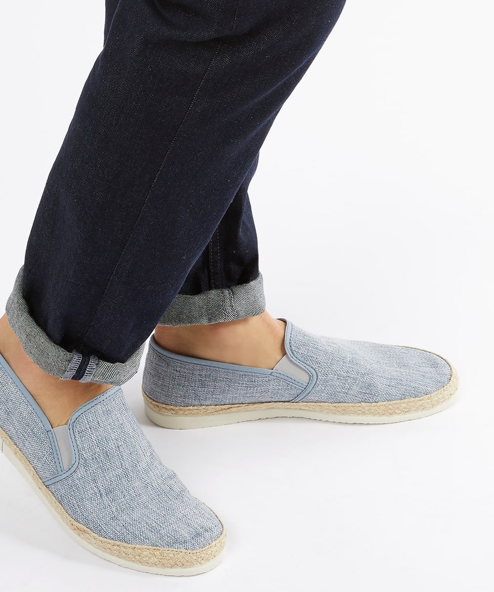 Frampo Blue Espadrille Plimsolls Dune London