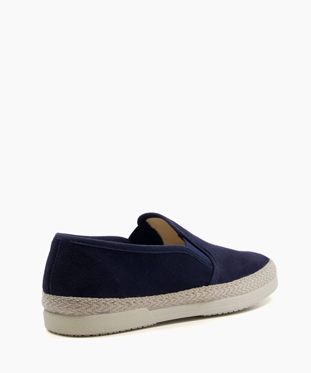 Fransisco Navy, Suede Plimsolls | Dune London