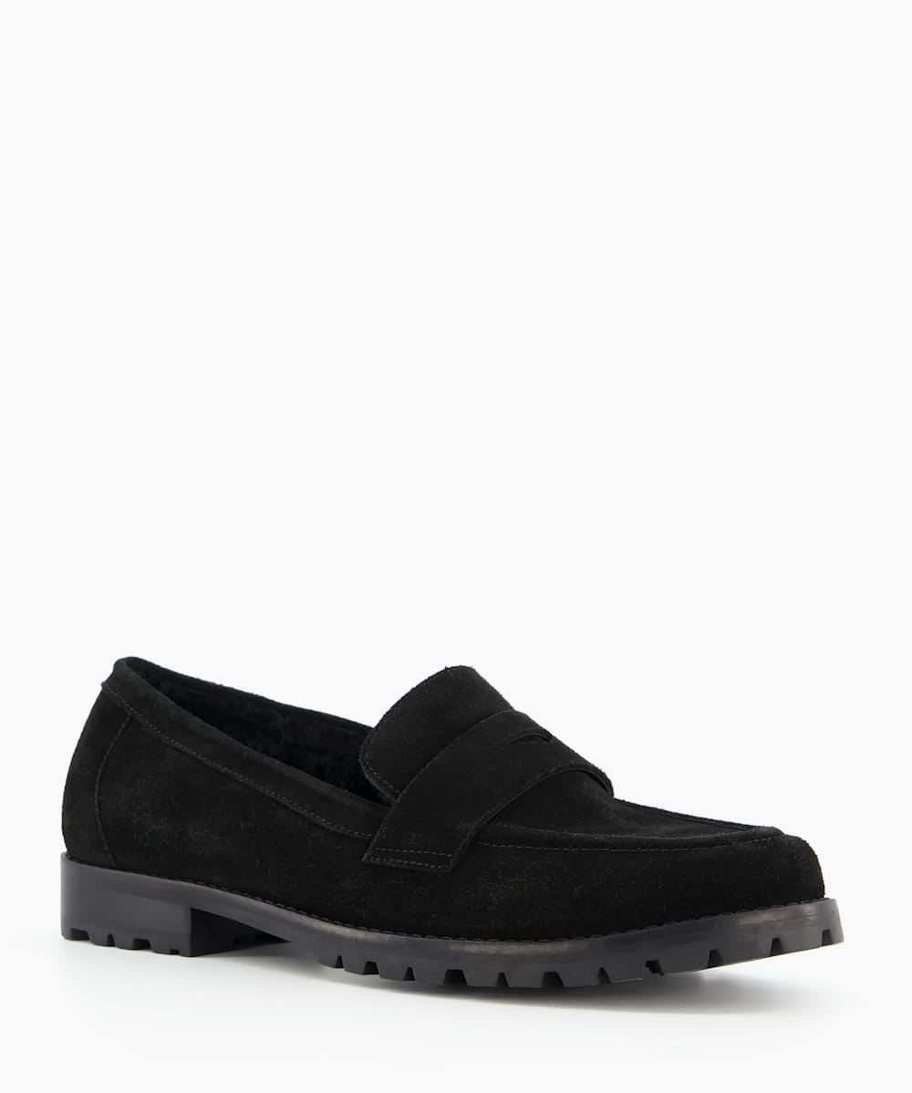Loafers with fur inside deals