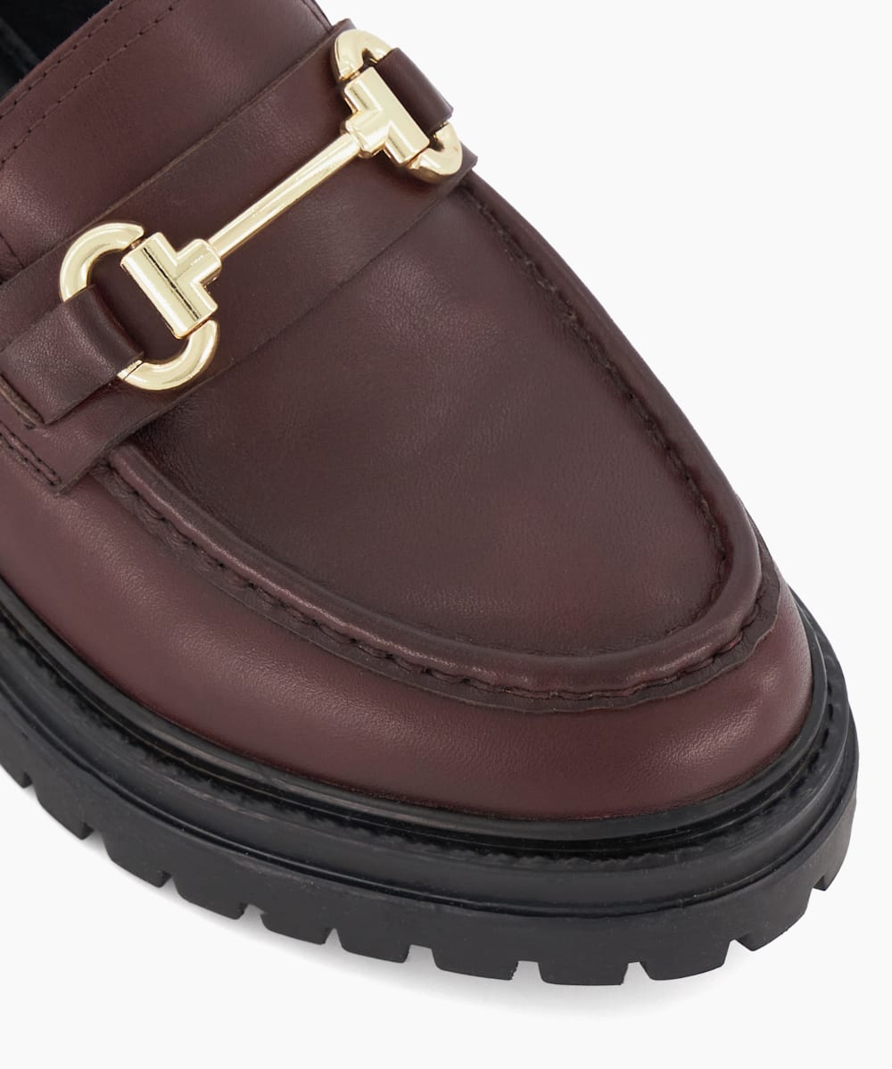 Dune burgundy loafers hotsell