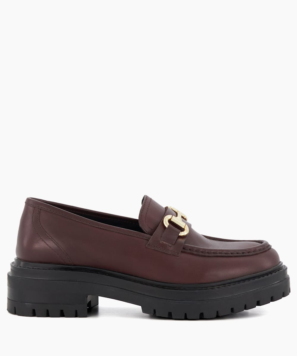 Dune burgundy loafers clearance