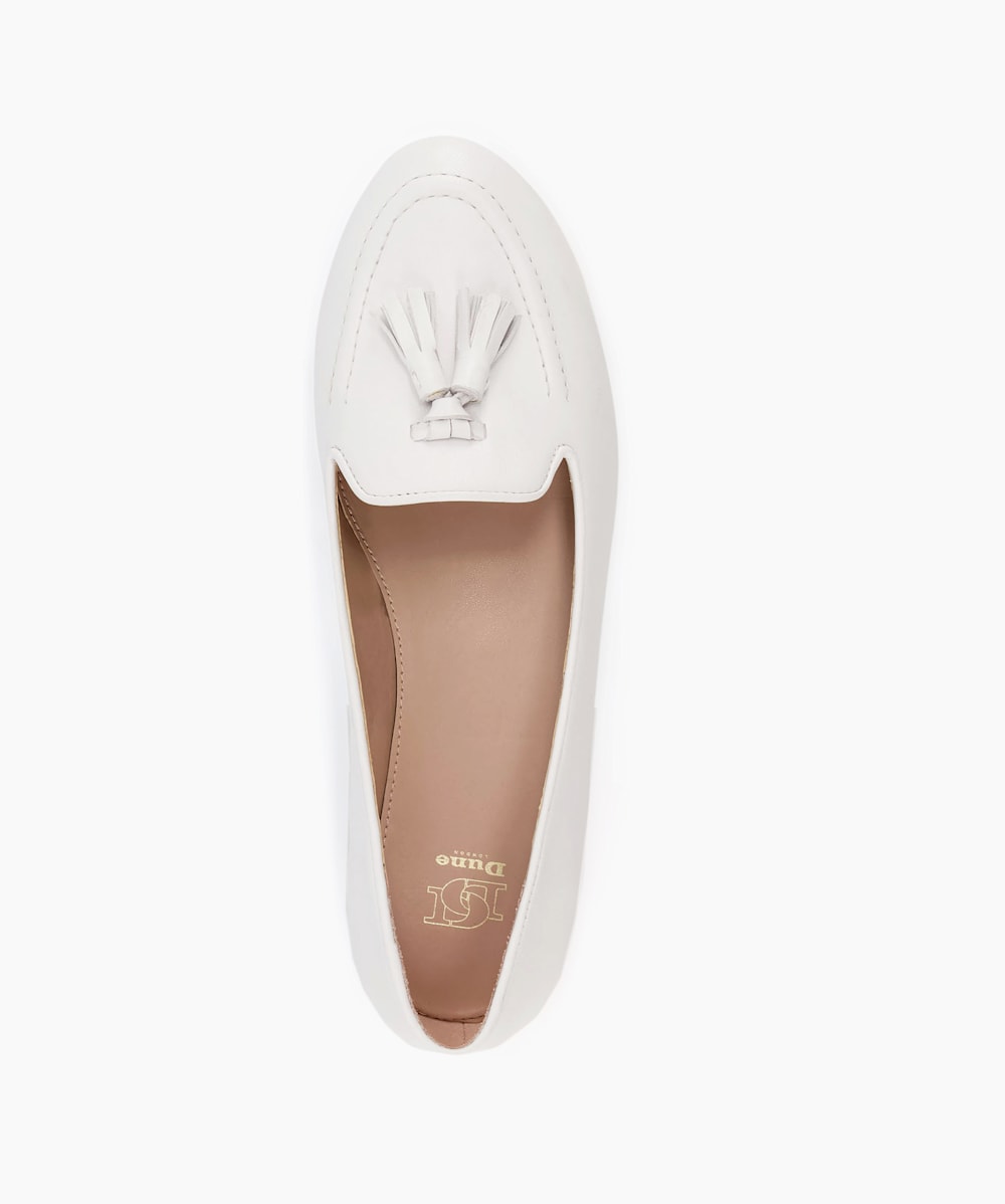 Dune best sale white loafers