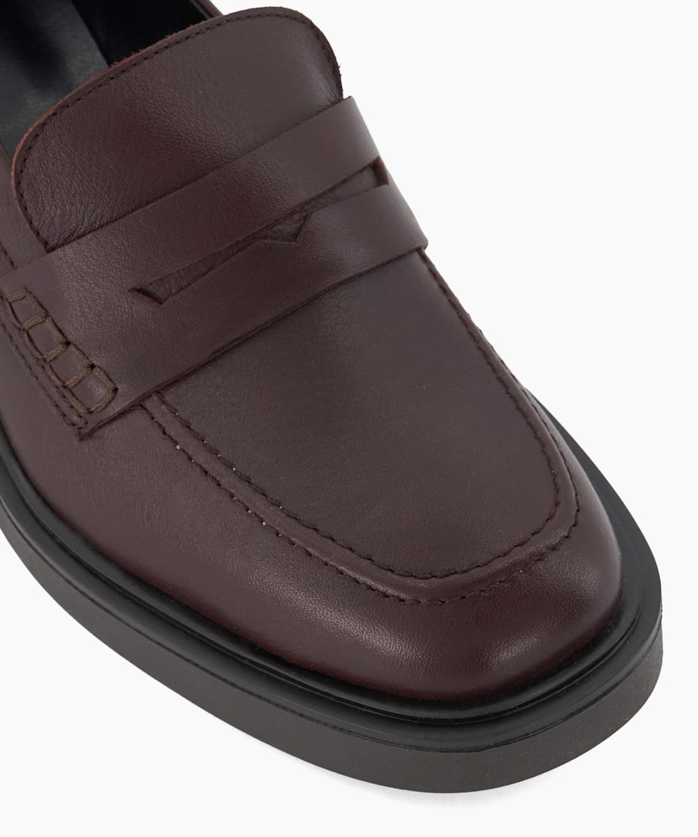 Dune burgundy loafers hotsell