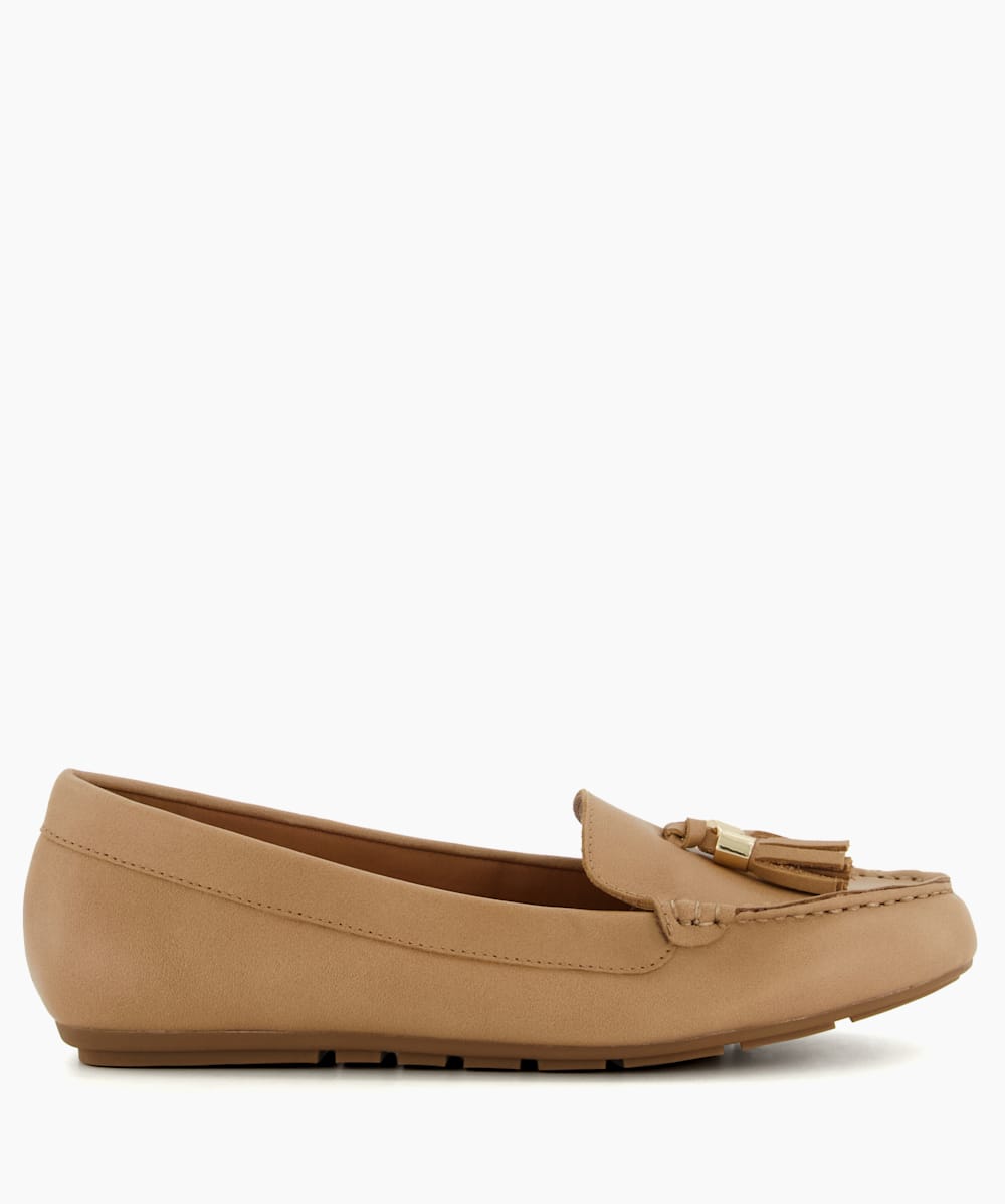 Tan leather moccasins sales