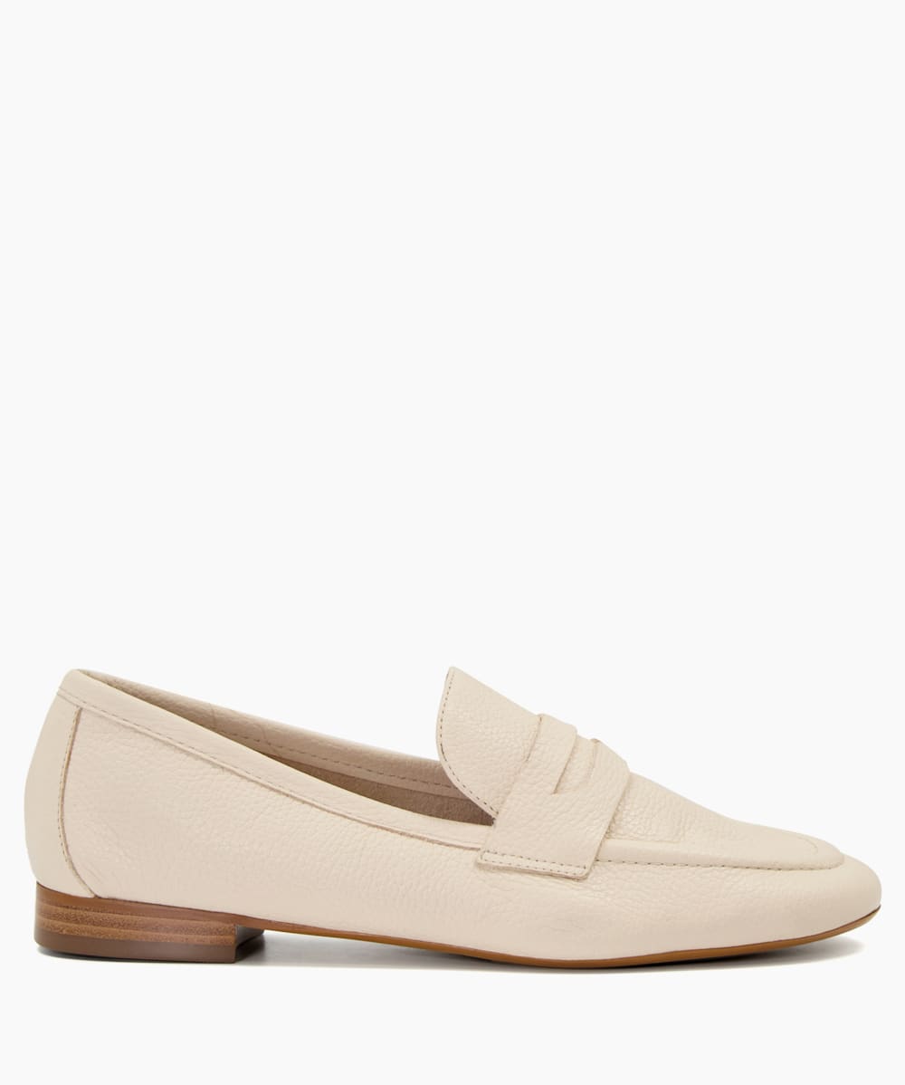 Beige penny sale loafers