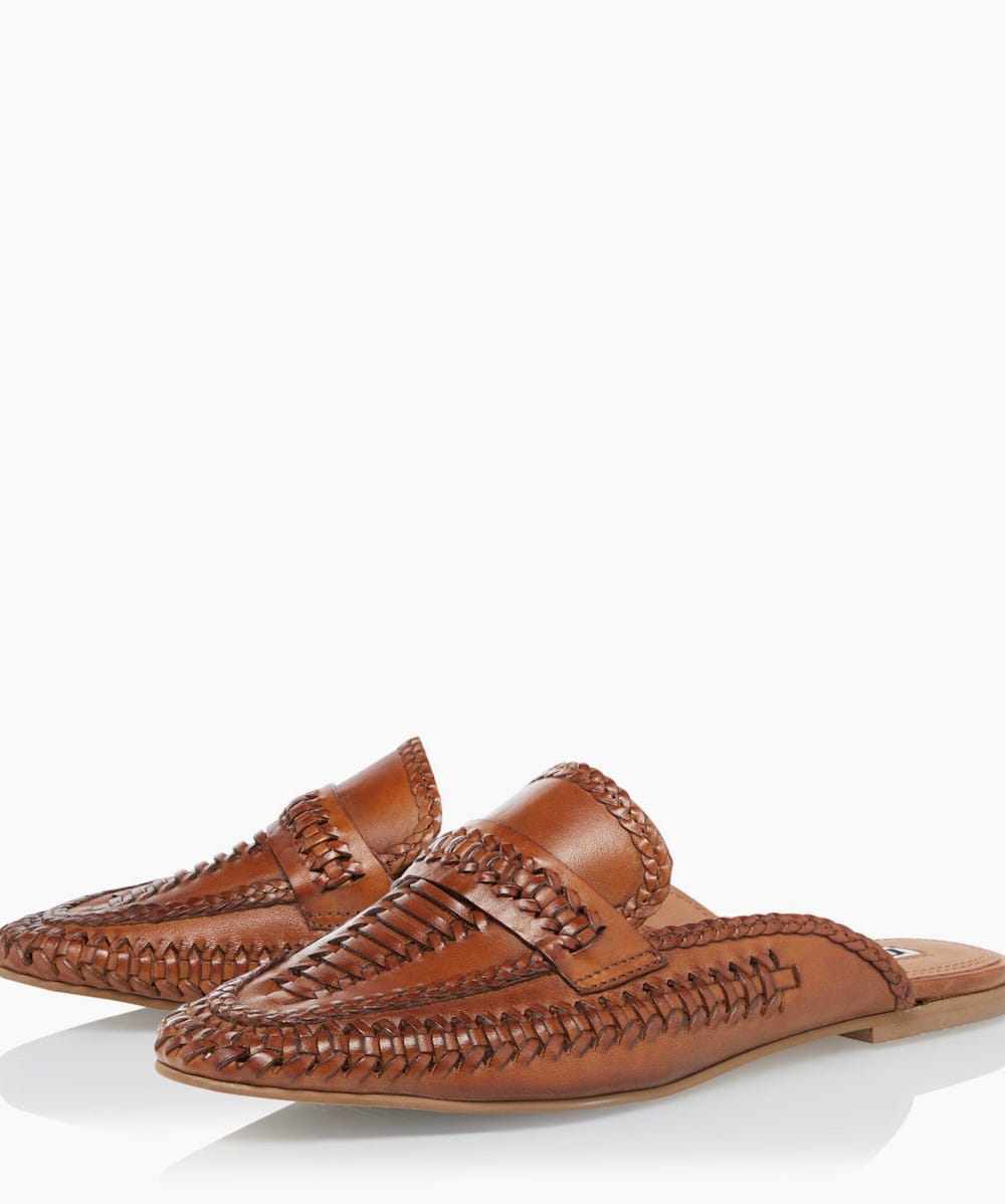 Tan best sale backless loafers