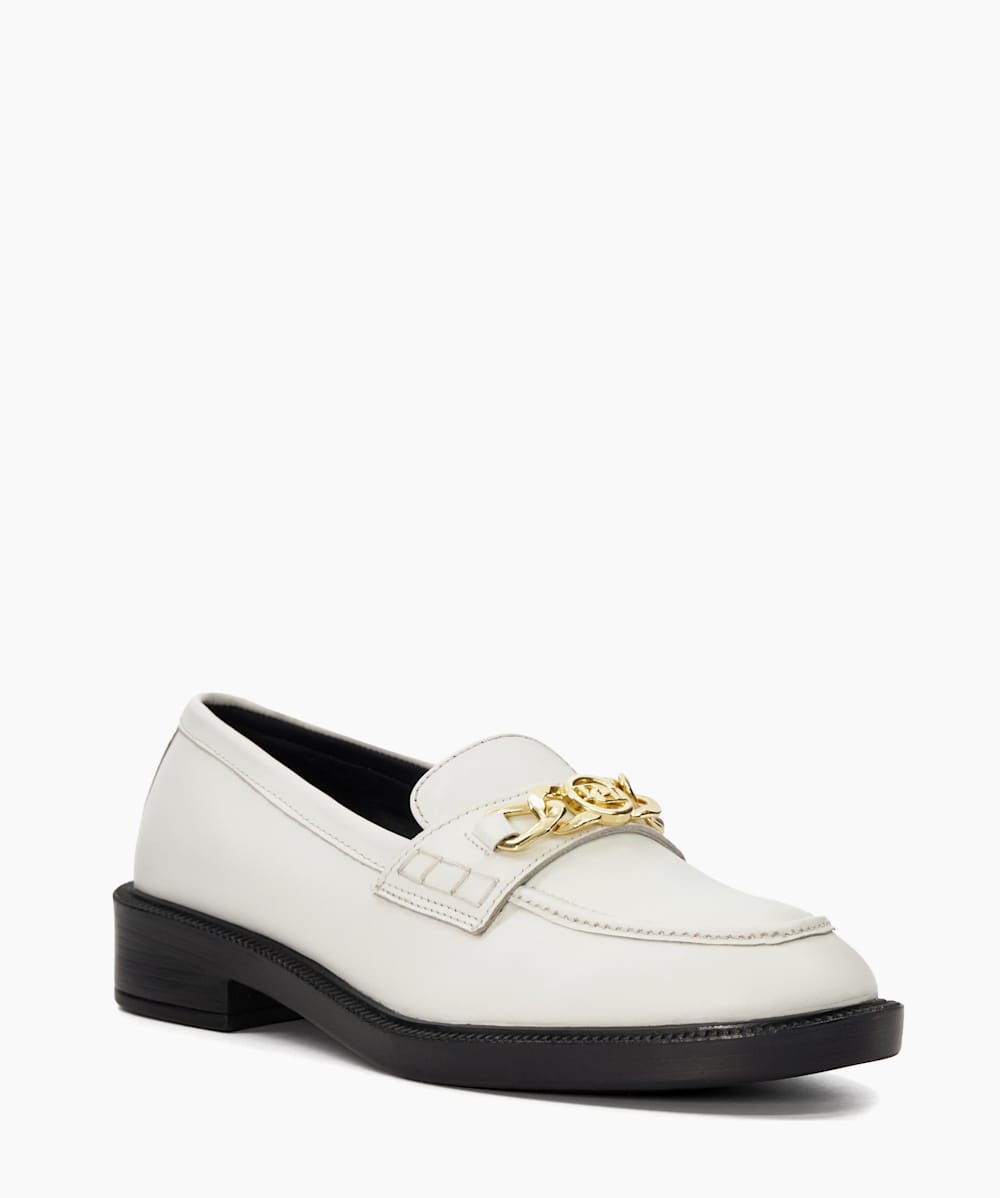 Dune white loafers outlet