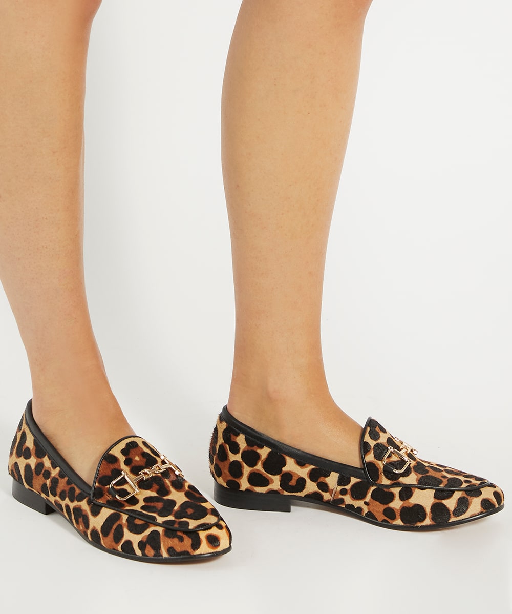 Glair Leopard Leopard Print Snaffle Trim Shoes Dune London