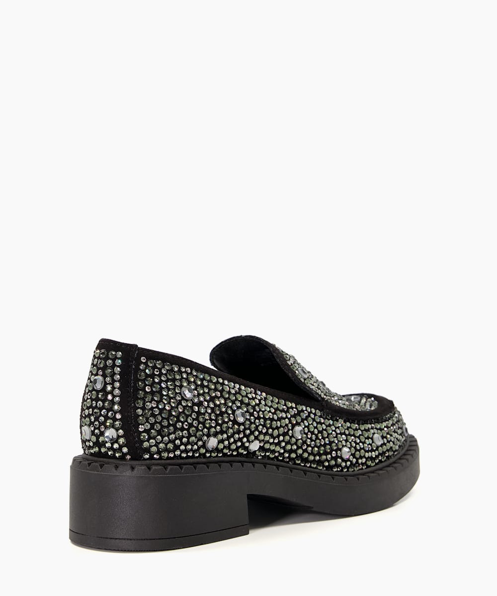 Black glitter sale loafers womens