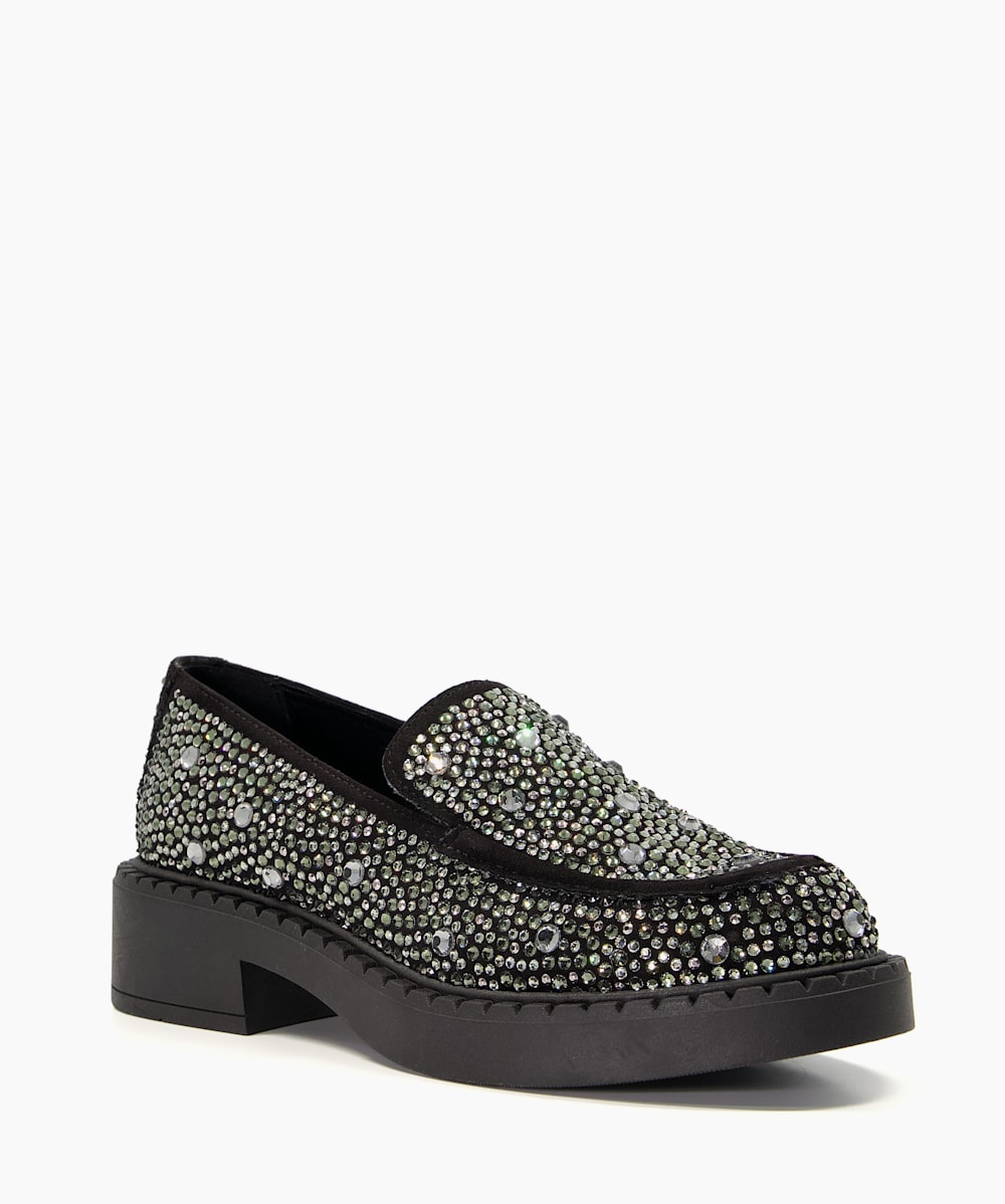 Dune silver cheap loafers