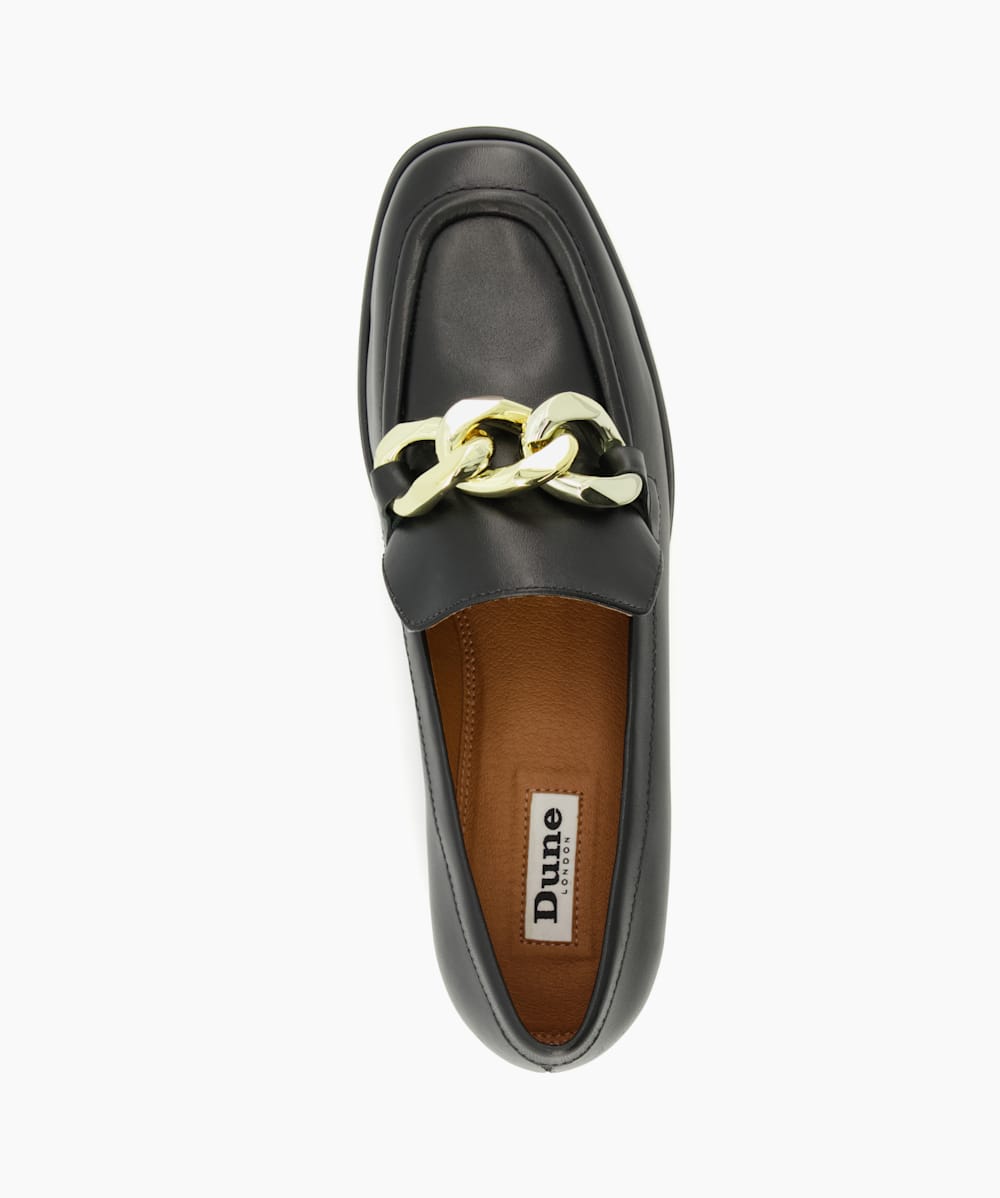 Womens loafers with chain online