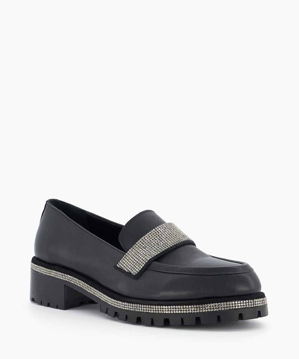 Dune slip on sales loafers