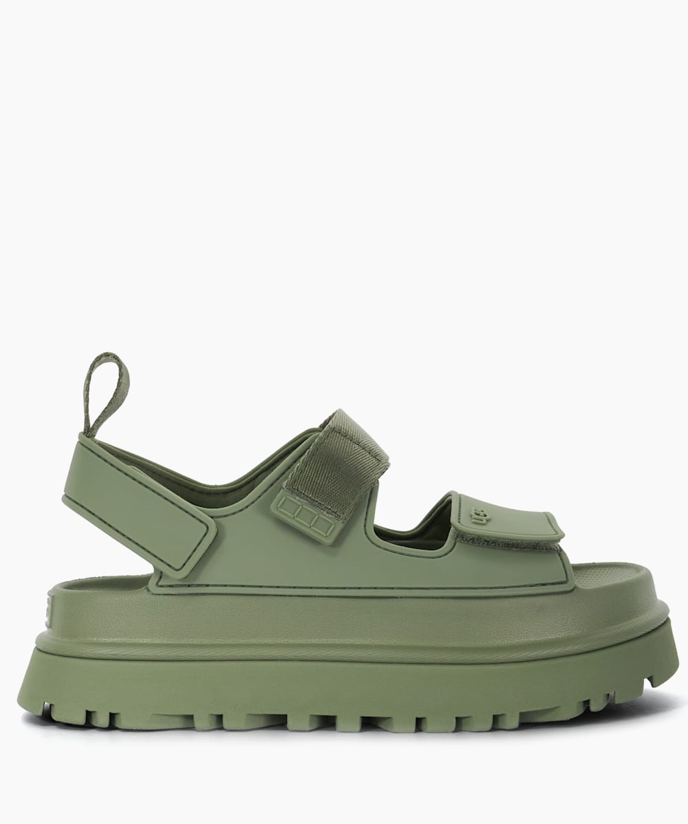 Goldenglow Khaki Double Strap Chunky Sandals Dune London