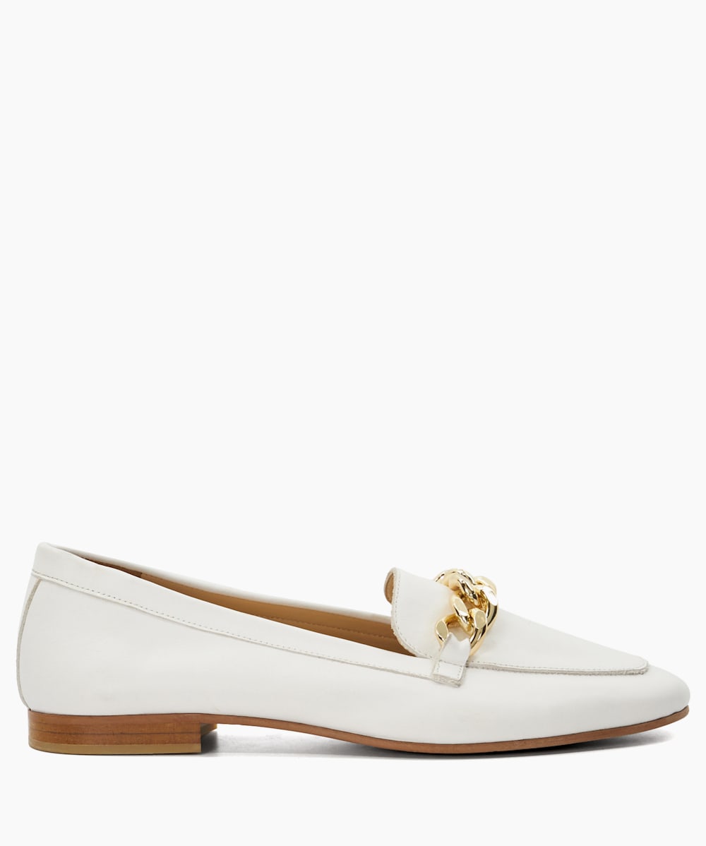 Dune white loafers clearance