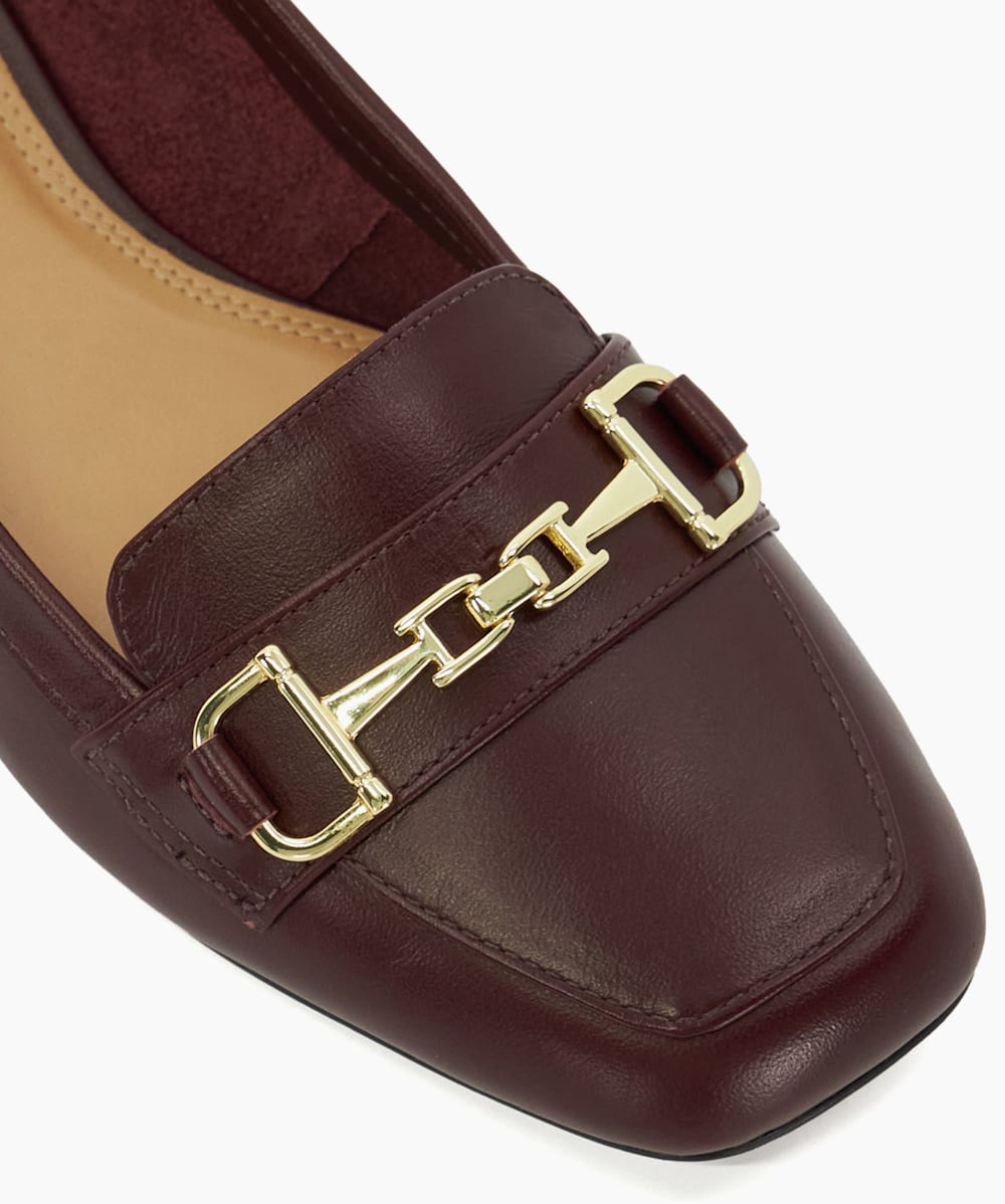 Dune guilt loafers red online