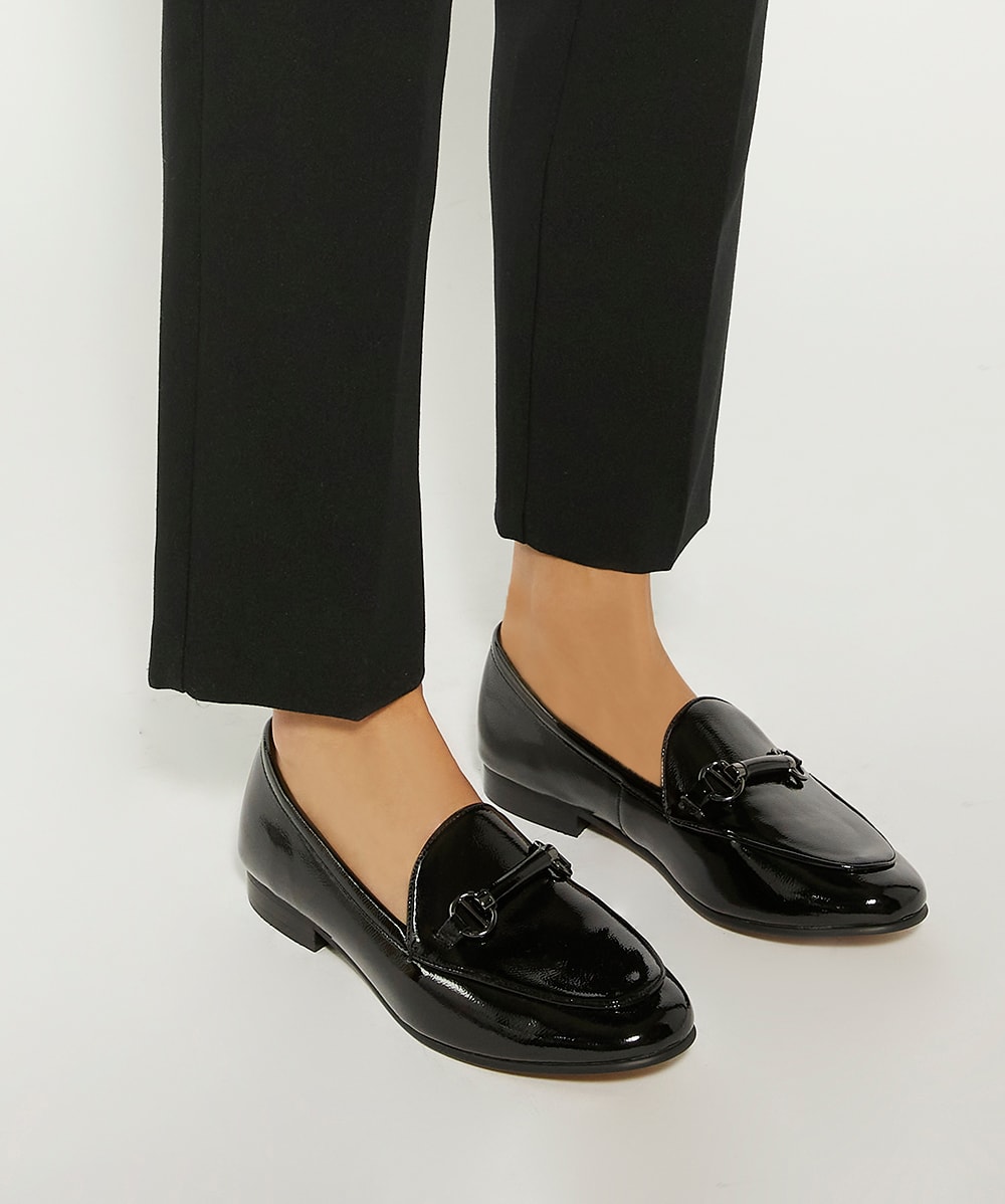 Full patent shop black loafers