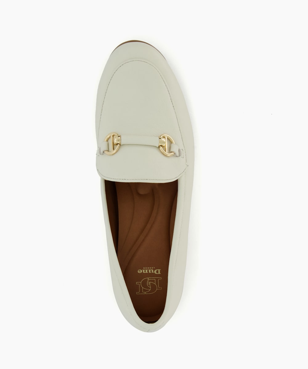 Dune white hot sale loafers