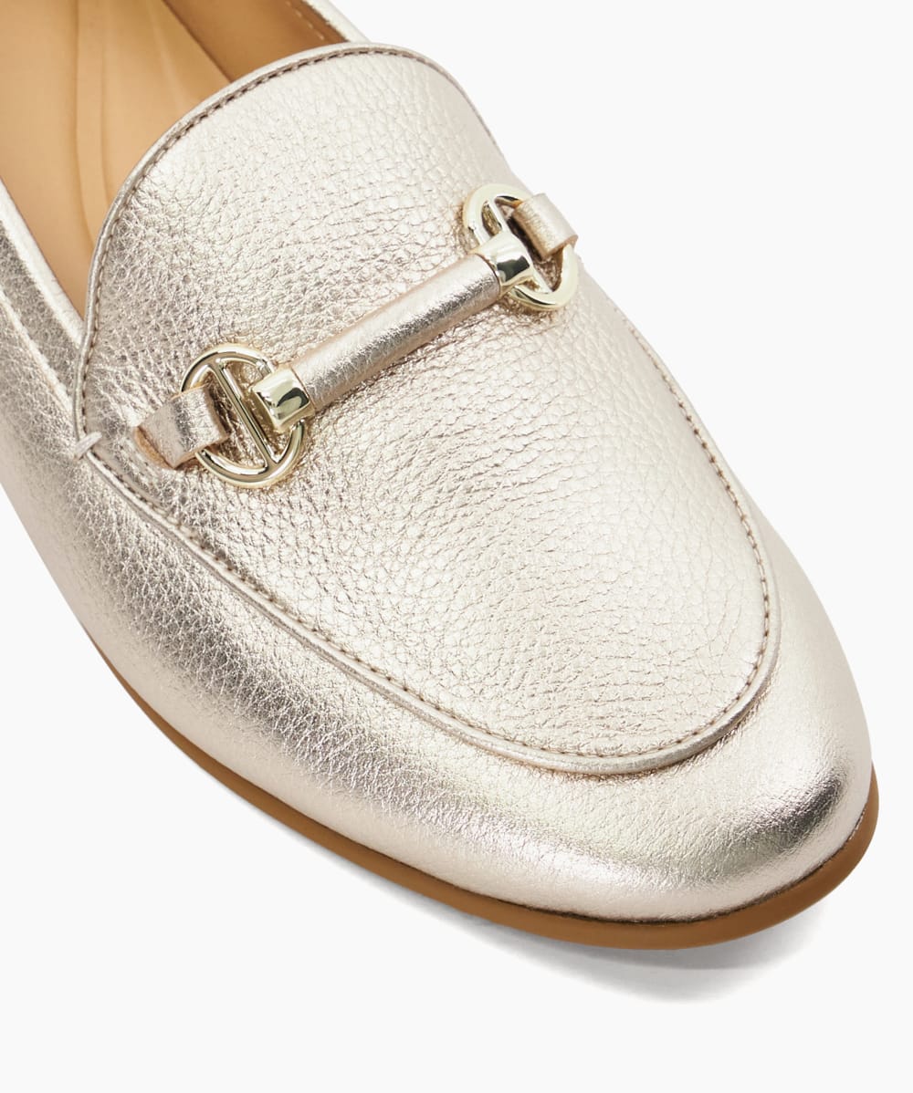 Dune gold loafers sale
